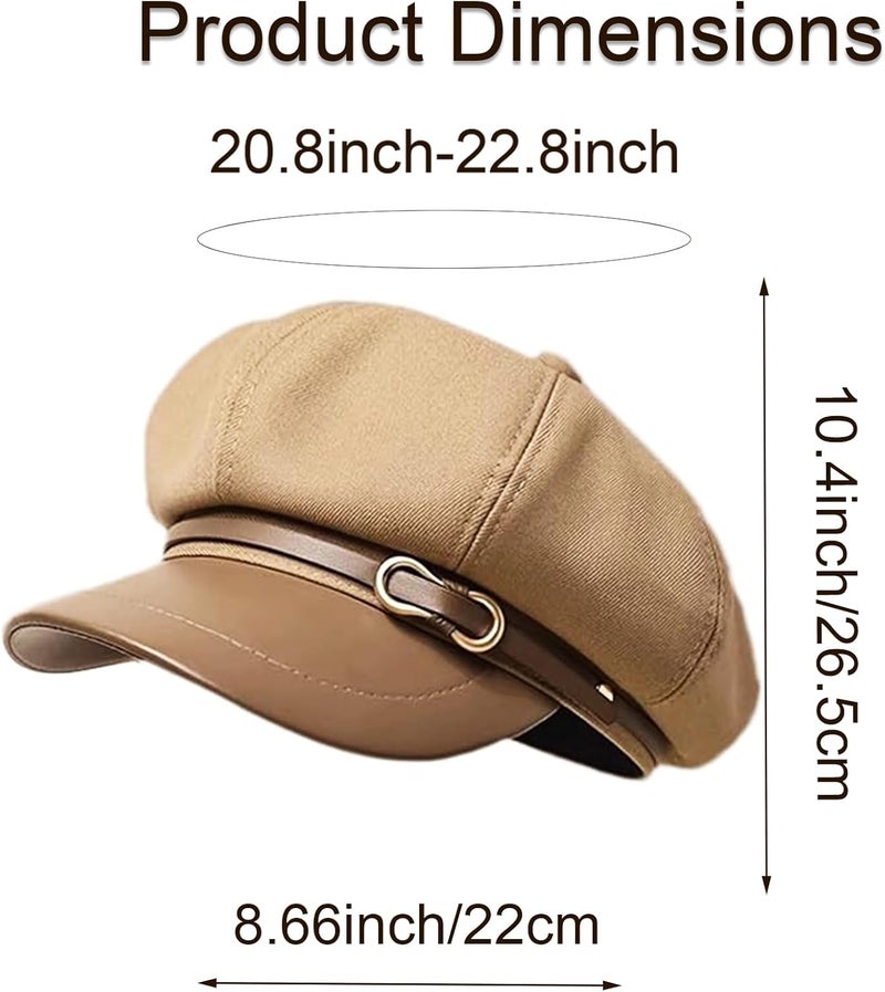 Busnos Newsboy Hats for Women and Men Beret Women's Hats & Caps Fall and Winter Womens Hat y2k Hat Women's Octagonal Cap - Image 5
